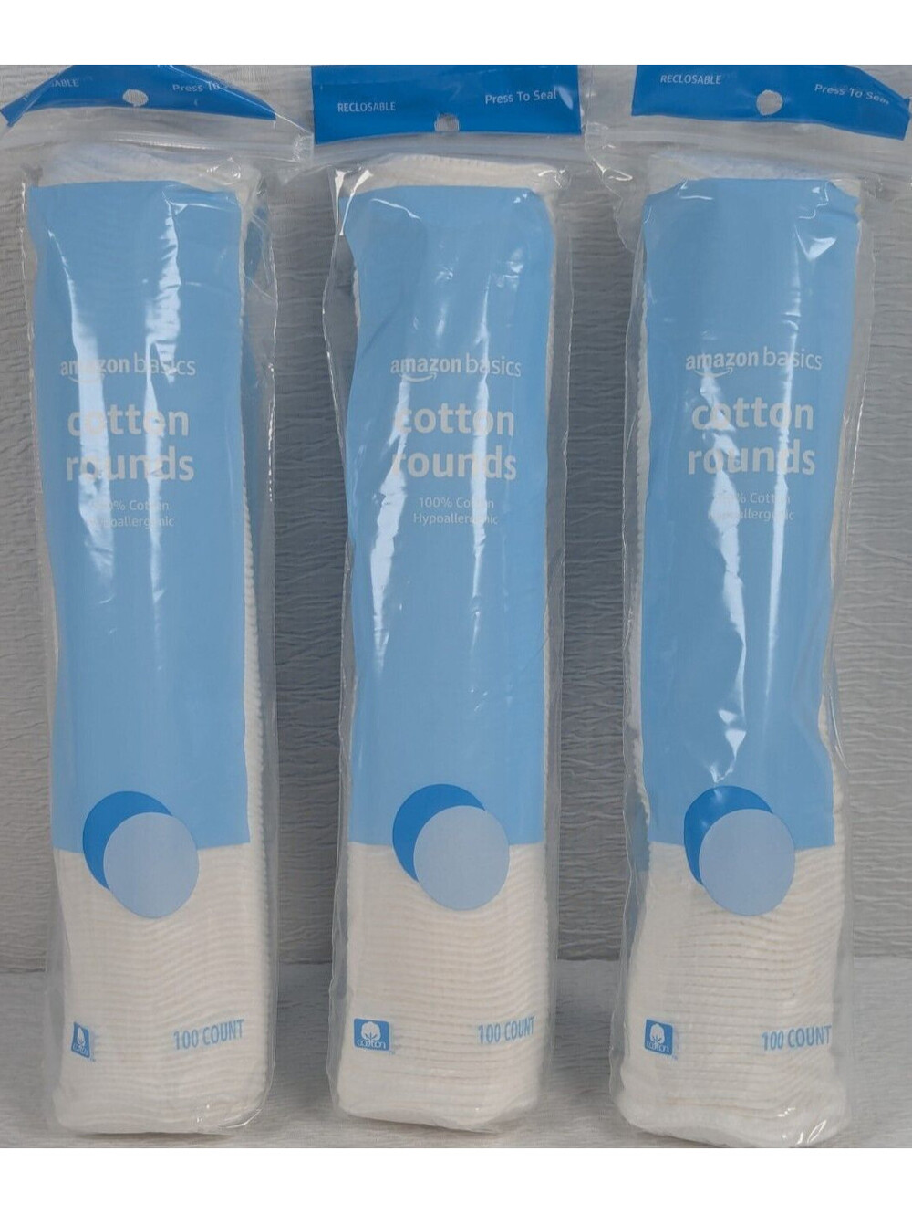 Amazon Basics - Cotton Rounds - Pack of 100 x 6 Packs = 600 Count Total
